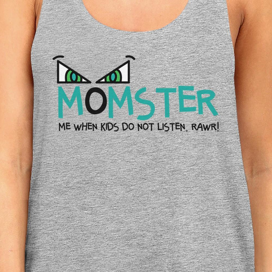 Momster Kids Don't Listen Womens Grey Tank Top