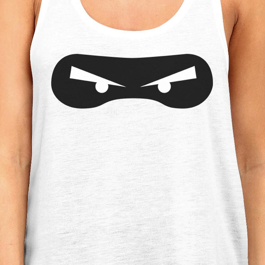 Ninja Eyes Womens White Tank Top