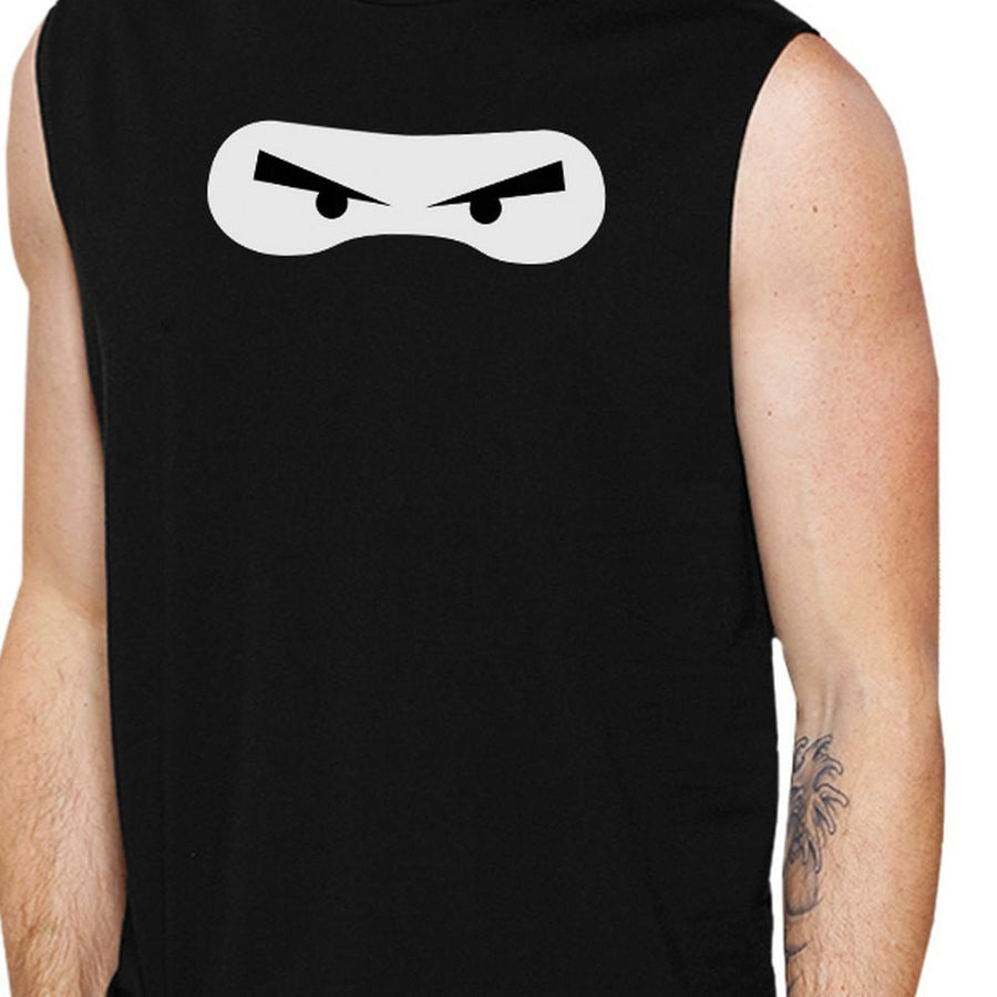 Ninja Eyes Mens Black Muscle Top