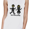 Must Have Coffee Zombies Womens White Muscle Top