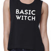 Basic Witch Womens Black Crop Top