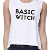 Basic Witch Womens White Crop Top