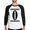 Crayon Mens Black And White BaseBall Shirt