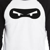 Ninja Eyes Mens Black And White BaseBall Shirt