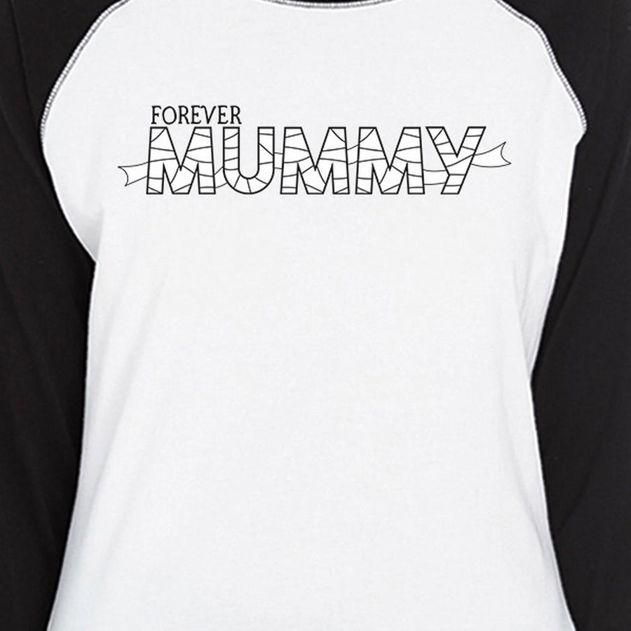 Forever Mummy Womens Black And White BaseBall Shirt