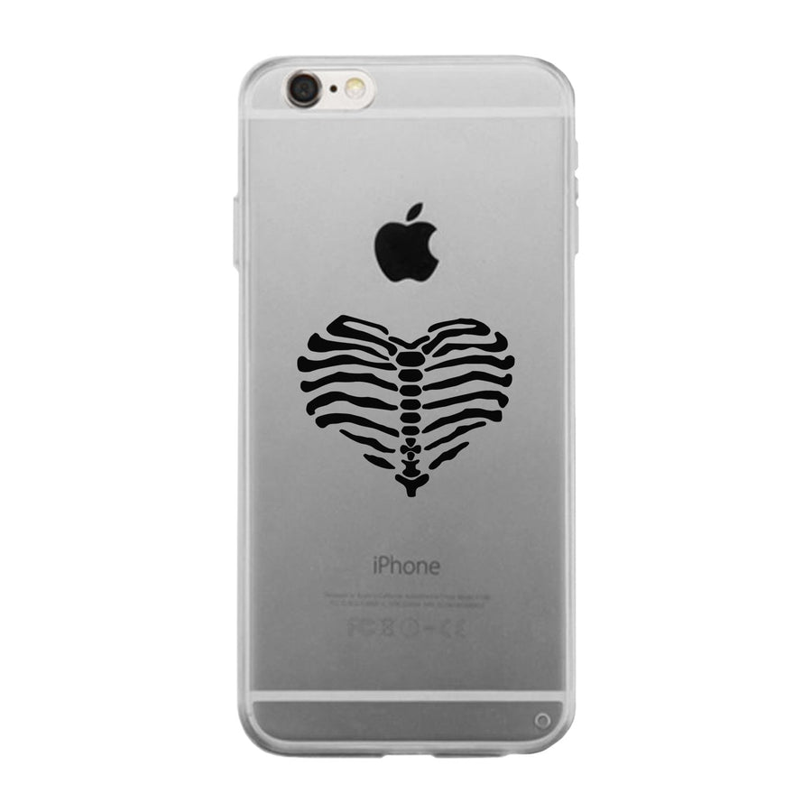 Skeleton Heart Clear Phone Case