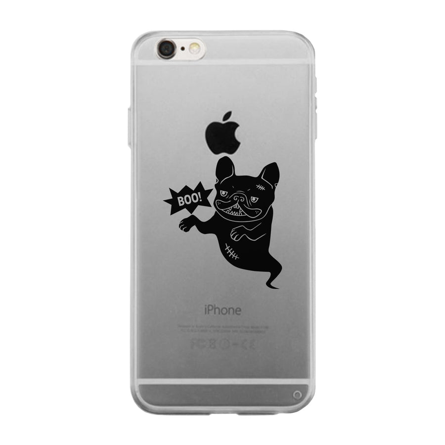 Boo French Bulldog Ghost Clear Phone Case