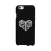 Skeleton Heart Black Phone Case