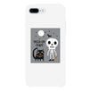 Trick-Or-Treat Skeleton Black Cat White Phone Case