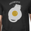 Meowgical Cat And Fried Egg Mens Black Shirt