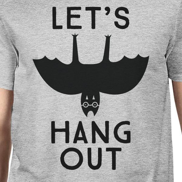 Let's Hang Out Bat Mens Grey Shirt