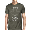 Let's Hang Out Bat Mens Dark Grey Shirt