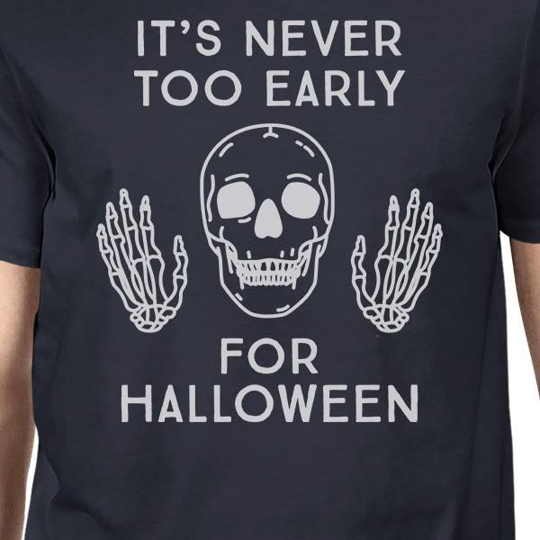 It's Never Too Early For Halloween Mens Navy Shirt