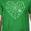 Heart Spider Web Mens Green Shirt