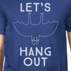 Let's Hang Out Bat Mens Royal Blue Shirt