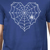 Heart Spider Web Mens Royal Blue Shirt