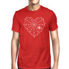 Heart Spider Web Mens Red Shirt