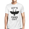 Let's Hang Out Bat Mens White Shirt