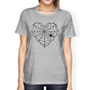 Heart Spider Web Womens Grey Shirt