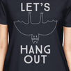 Let's Hang Out Bat Womens Navy Shirt