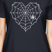 Heart Spider Web Womens Navy Shirt