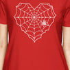 Heart Spider Web Womens Red Shirt