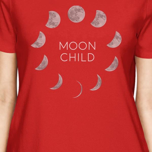 Moon Child Womens Red Shirt