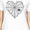 Heart Spider Web Womens White Shirt