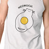 Meowgical Cat And Fried Egg Mens White Tank Top