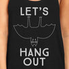 Let's Hang Out Bat Womens Black Tank Top