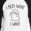 I Boo What I Want Ghost Mens Black And White Baseball Shirt