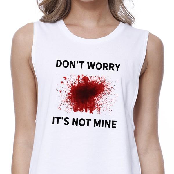 Don't Worry It's Not Mine Womens White Crop Top