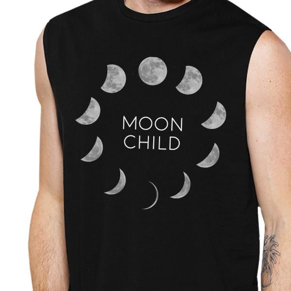 Moon Child Mens Black Muscle Top