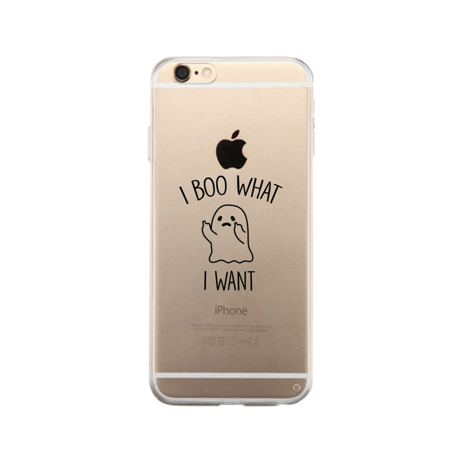 I Boo What I Want Ghost Clear Phone Case