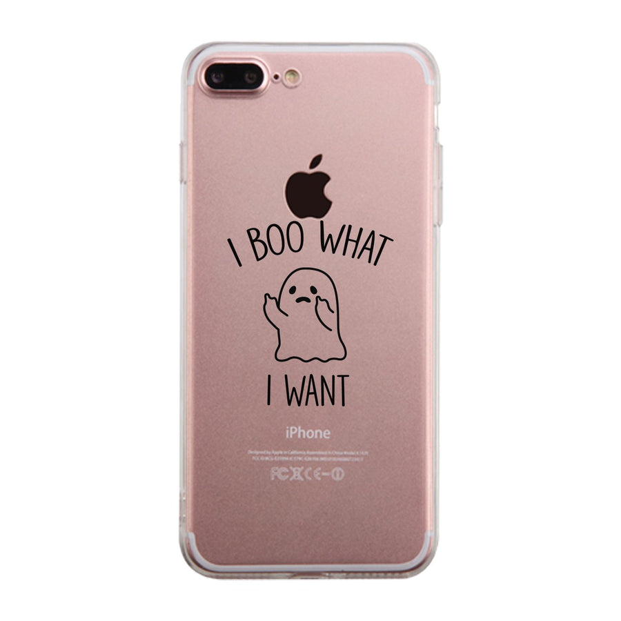 I Boo What I Want Ghost Clear Phone Case