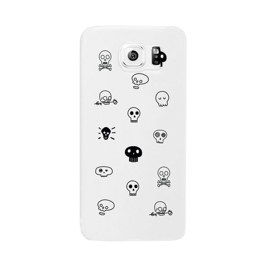 Skull Pattern White Phone Case