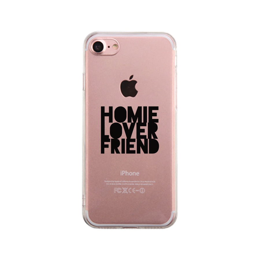 Homie Lover Friend Clear Phone Case