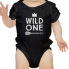 King Wild One Mens Black T-Shirt First Fathers Day Gift For New Dad