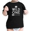 King Wild One Mens Black T-Shirt First Fathers Day Gift For New Dad