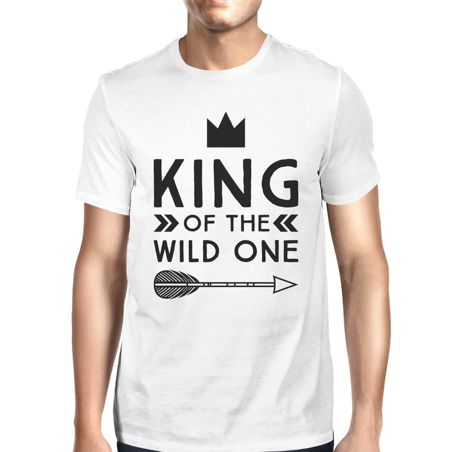 King Wild One Mens White Graphic T-Shirt Fathers Day Gifts For Him