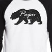 Papa Mama Baby Bears Mens Black And White Baseball Shirt