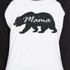 Papa Mama Baby Bears Womens Black And White Baseball Shirt