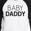 Baby Daddy Baby Mama And Baby Mens Black And White BaseBall Shirt