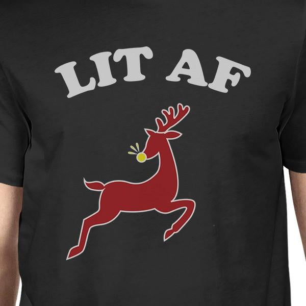 Lit Af Mens Black Shirt