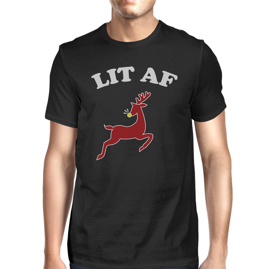 Lit Af Mens Black Shirt