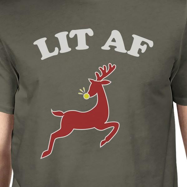 Lit Af Mens Dark Grey Shirt