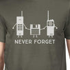 Never Forget Mens Dark Grey Shirt