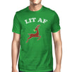 Lit Af Mens Green Shirt