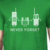 Never Forget Mens Green Shirt