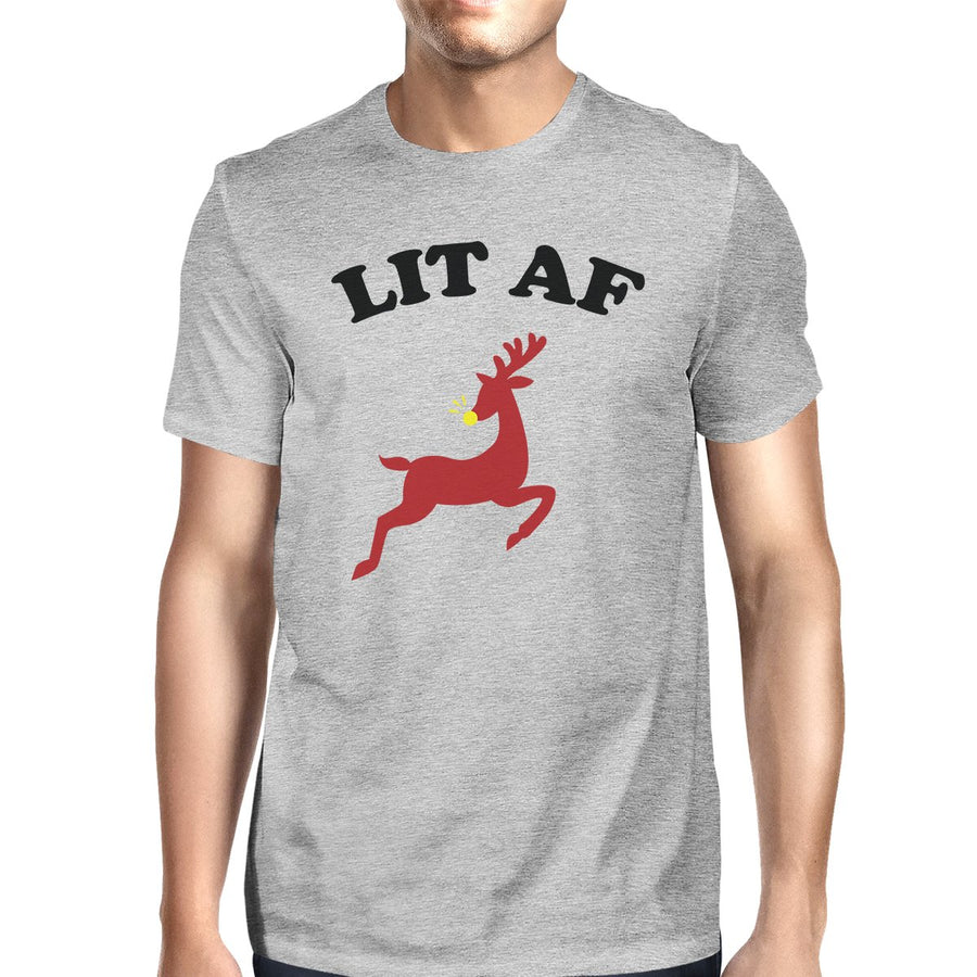 Lit Af Mens Grey Shirt